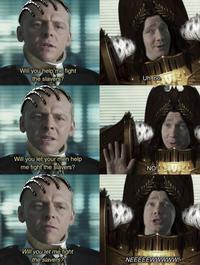 Will you help me fight the slavers? Will you let your men help me fight the slavers? Will you let me fight the slavers? Uh, no. NO! NEEEEEWWWWW!