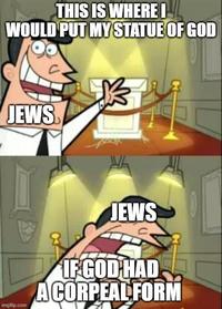 THIS IS WHERE I WOULD PUT MY STATUE OF GOD JEWS imgflip.com JEWS IF GOD HAD A CORPEAL FORM