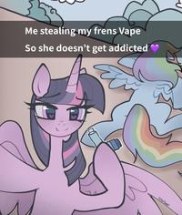 Me stealing my frens Vape So she doesn't get addicted lilytheflower