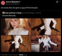Acervo $layyyter + @AcervoSlayyyter she looks like she gets so gay off that tequila Sam and Cat / I Carly @ari26061993gra - Feb 19 Jennette McCurdy 11:20 AM - Feb 21, 2026 -94.1K Views