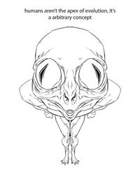 humans aren't the apex of evolution, it's a arbitrary concept