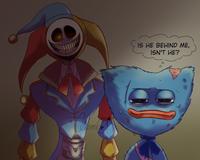 IS HE BEHIND ME, ISN'T HE? esmic sma # a M t