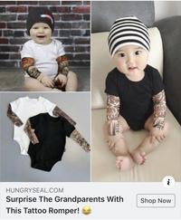 i HUNGRYSEAL.COM Surprise The Grandparents With This Tattoo Romper! Shop Now