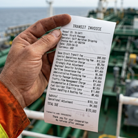 TRANSIT INVOICE Vessel ID: TK-0471 Route: Strait Passage Operator: Gulf Meridian Shipping Invoice Ref: HZ-882194 Date: 2026-04-10 Currency: USD Base Strait Transit Fee $48,000 Special Operations Monitoring Fee. $12,500 Escort Coordination Charge. $9,750 Strategic Risk Adjustment $18,250 Regional Security Surcharge $21,400 Maritime Convenience Fee ..... $6,300 Administrative Processing Fee $3,850 Priority Passage Surcharge ........ $14,900 Traffic Flow Management Charge ..... $7,600 Documentation & Clearance Fee $2,950 Fuel Corridor Stability Levy $11,800 Tanker Handling & Routing Fee $8,400 Subtotal . $165,700 Operational Adjustment .... ... $4,300 TOTAL DUE .. ... $170,000 transaction code: 000022822963 Thank you for your cooperation No refunds after passage