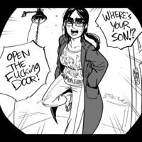 OPEN THE F------ DOOR! DEMON SLAYER WHERE'S YOUR SON!?