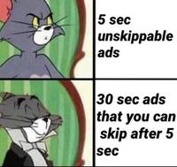 5 sec unskippable ads 30 sec ads that you can skip after 5 sec
