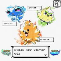 GECQUA! BROWT! RC @rcortezdraws POMBON! PokéM-Y Choose your Starter WINDS FT M. Pokémoy WAVES