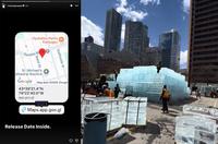 An Instagram post by Drake announcing the location of the Iceman structure. Also, the Iceman structure.