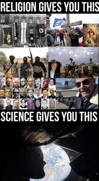 RELIGION GIVES YOU THIS N196 SCIENCE GIVES YOU THIS CCAMEN