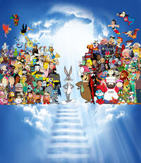 This is essentially my take on the "come join us in heaven meme" but with characters whose voice actor/actress have passed away over the years. ex. Bugs Bunny representing Mel Blanc. Feel free to use it whenever a famous person passes away with the character that they voiced going to heaven.

Reuploaded to rotate Yzma