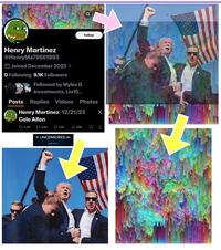 An image claiming that Cole Allen hinted at the Trump assassination through his Twitter banner.