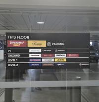 THIS FLOOR SUPERCHEAP AUTO Beacon LIGHTING P PARKING P1 GROUND LEVEL 1 BabyBunting CAR WASH P PARKING Harvey Norman DOMAYNE FREEDOM Fantastic Furniture SPOTLIGHT nickscali JB HI-FI LEVEL 2 officeworks ANACONDA petstock P PARKING LAJA BOT