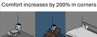 Comfort increases by 200% in corners