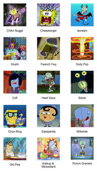 *Source episodes in order:*

The SpongeBob SquarePants Movie
Graveyard Shift
Sportz?
Bossy Boots
Patty Hype
Squilliam Returns
Mall Girl Pearl
Fools in April
Procrastination
Tea at the Treedome
BlackJack
The Chaperone
There's a Sponge in My Soup
Squidina's Little Helper
Tentacle-Vision