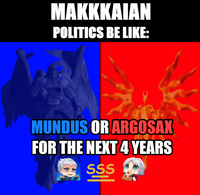 MAKKKAIAN POLITICS BE LIKE: MUNDUS OR ARGOSAX FOR THE NEXT 4 YEARS SSS H =