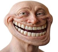 Realistic Trollface Meme Square Crop Clean