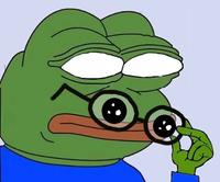 Pepe glasses taking off pupils