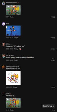 Worminmysandal 1-17 Reply Amy 2025-5-30 Reply Misty Heavy on "it's a bop, too" 2025-5-27 Reply not on here this is giving mickey mouse clubhouse 2025-5-28 Reply gibby_gobbles_gum Its honestly fire tho 32 65 111 151 2025-7-7 Reply ❤ 10 big booty Layla mon All I hear is: 4-8 Reply Back to top 8