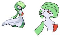Gardevoir with a face on the side of its head