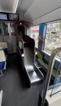 This Swiss train has a slide for children