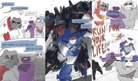 ALERT! ALERT! ALL SYSTEMS REQUIRED! SOUNDWAVE M ли ENEMY STRENGTH WAS UNACCOUNTED FOR. ABORT THE MISSION! the rang Zorange NEW OBJECTIVE: SURVIVE RUN FOR YOUR LIFE Corange