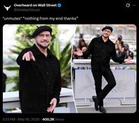 Overheard on Wall Street @OHWallStreet *unmutes* “nothing from my end thanks” 5:13 PM • May 19, 2026 400.2K Views ...