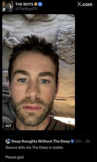 ALT THE BOYS @TheBoysTV prime video X.com 4 ORLANDO Deep thoughts Without The Deep Source tells me The Deep is stable. Please god @D....3d