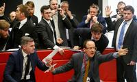 On the trading floor at the London Metal Exchange