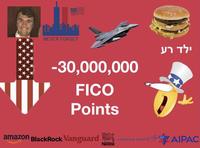 NEVER FORGET ילד רע ווי -30,000,000 FICO Points amazon BlackRock Vanguard LOCKHEED MARTIN Nestle * AIPAC
