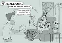 HELLO, NEIGHBOR... CARE TO WATCH A MOVIE? NO-NO! YOU'RE SUPPOSED TO #SUPPORT INDIE ANIMATION! TADC THE LAST ACT TADC