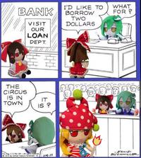 BANK VISIT OUR LOAN DEPT. I'D LIKE TO BORROW TWO DOLLARS THE CIRCUS IS IN TOWN IT IS ? Tm Reg U S. Pat Off-All rights reserved 1972 by United Feature Syndicate, Inc. ERNIE BUSHMILLER WHAT FOR? a
