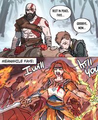 REST IN PEACE, FAYE... GOODBYE, MOM... ofol MEANWHILE FAYE: I will You