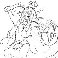 "I doodled Jormungandr tonight, I couldn't wait.  New eepy girl for me to draw..." - by ddbofthestar...