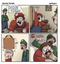 Secret Stash It's no use, mario. I emptied out all your hiding places. We're beating this thing, together! // \ BIP! by Boldjun