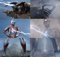 Ultraman vs Neronga comparison 