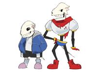 Sans and Papyrus as Pachycephalosaurs