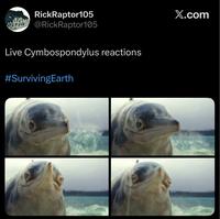 RickRaptor105 @RickRaptor105 Live Cymbospondylus reactions #SurvivingEarth X.com