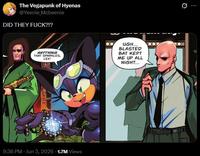 The Vegapunk of Hyenas @Yeenie_Mcbeenie DID THEY F---?!? ANYTHING THAT SPARKLES, LEX! SEE UGH... BLASTED BAT KEPT ME UP ALL NIGHT... 9:36 PM - Jun 3, 2026 -1.7M Views
