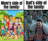 Mom's side of the family: Dad's side of the family: