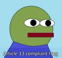 Article 13 compliant frog