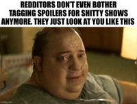 REDDITORS DON'T EVEN BOTHER TAGGING SPOILERS FOR S----- SHOWS ANYMORE. THEY JUST LOOK AT YOU LIKE THIS imgflip.com