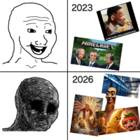 2023 Al Will Smith eating spaghetti pasta MINECRAFT 2026