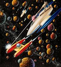 Illustration by Malcolm Smith for "Imagination Science Fiction" magazine, 1956