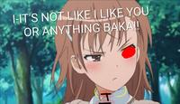 I-IT'S NOT LIKE I LIKE YOU OR ANYTHING BAKA!!