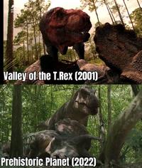 an mat planet Valley of the T.Rex (2001) Prehistoric Planet (2022)