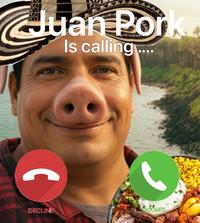 Juan Pork Is calling.... DECLINE ACCEPT