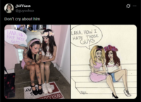 Jillian @guysokso Don't cry about him LANA HOW HATE THOSE GUYS AU LANA, HOW I HATE THOSE Guys Nogueira HOLLYW Ø