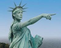 A Sophie Cunningham Pointing meme depicting her as the Statue of Liberty.