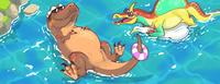 Summer vacation with spinosaurus and rex