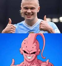 Erling Haaland Majin Buu Thumbs Up